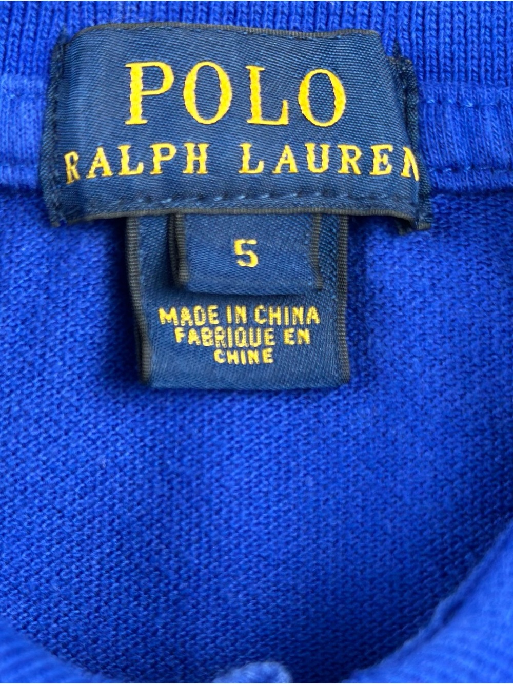 Polo Ralph Lauren Boy's 5 Blue Shirt Big Yellow Pony Top Preppy Old Money - Picture 7 of 10